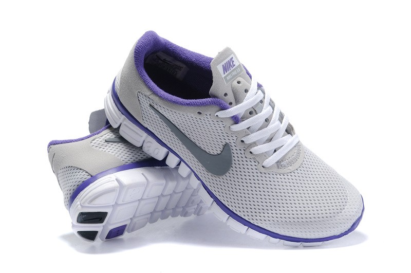 Nike Free 3.0 v2 Womens Shoes grey purple - Click Image to Close